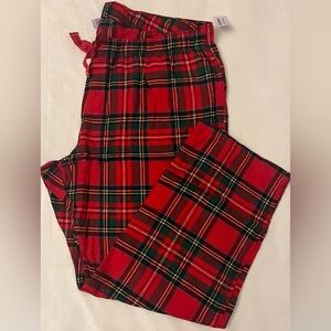 NWT XXL Old Navy Red Tartan Plaid Flannel Pants